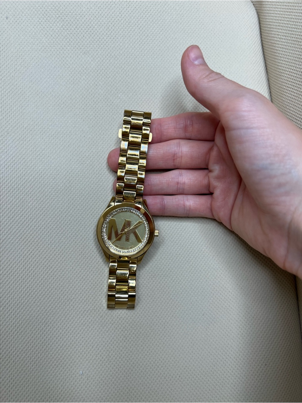 Michael Kors Gold Logo-Link Bracelet Watch